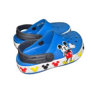 Crocs Disney Mickey blue toddler slip-on shoes (size 6)